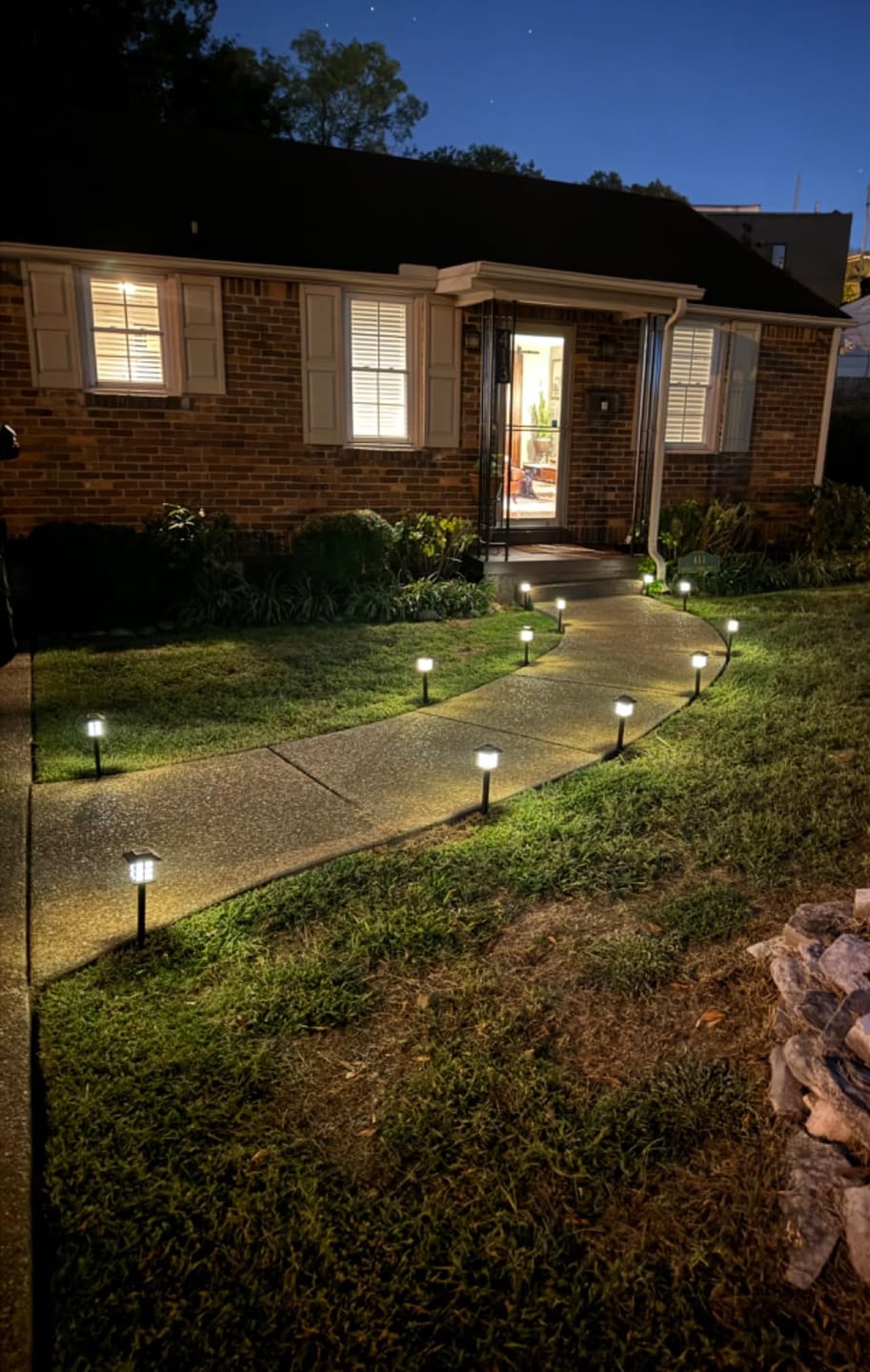 Customer photo review of BrightPath™ Solar Pathway Garden Light – Waterproof Outdoor LED Stake Light