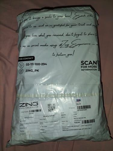 Customer's Winter Box order shown inside its sealed white shipping mailer upon arrival.