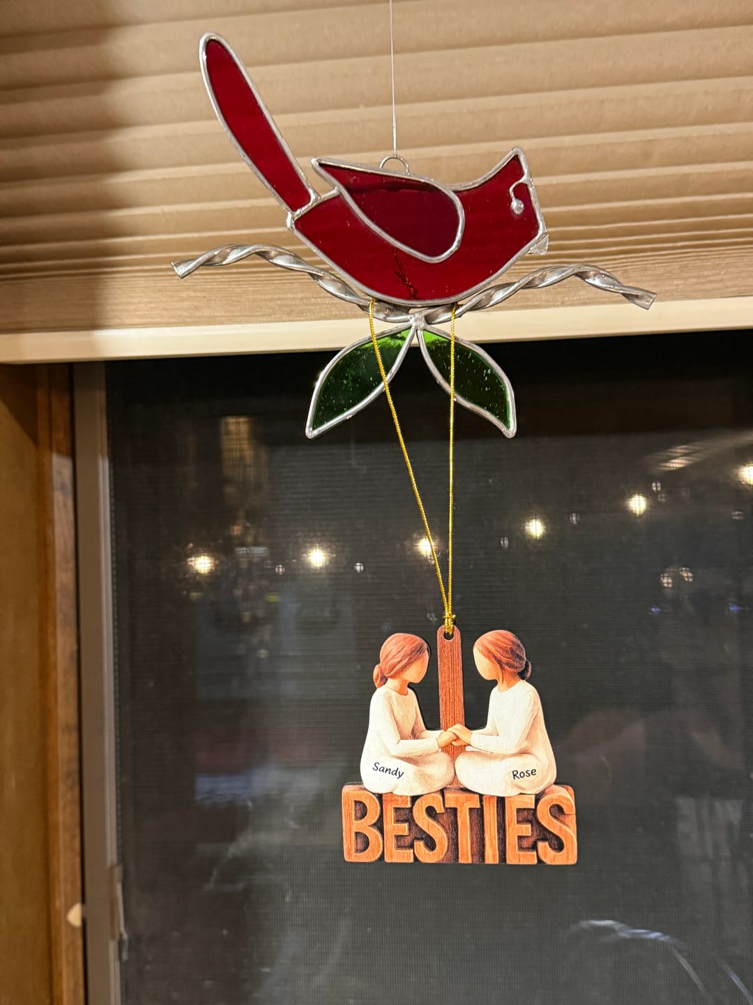 Customer photo review of Besties Forever Together - Personalized Wooden Ornament - Gift For Best Friends