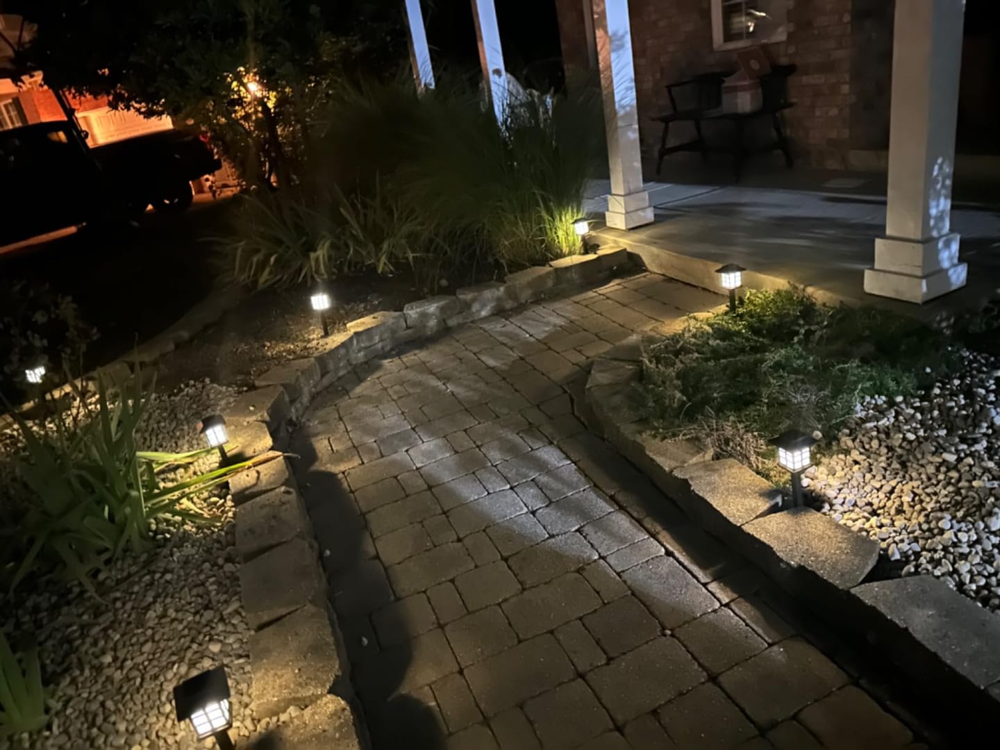 Customer photo review of BrightPath™ Solar Pathway Garden Light – Waterproof Outdoor LED Stake Light