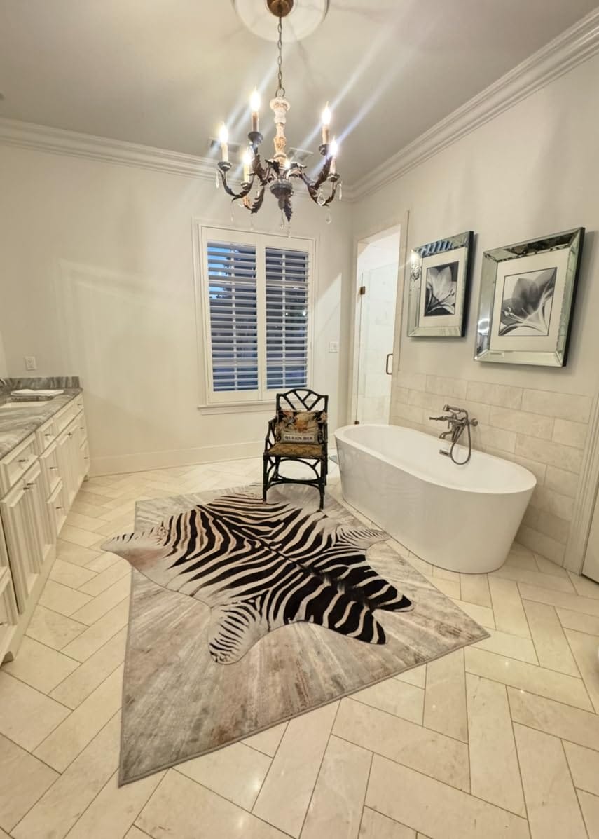 Customer photo review of Jungle Zebra Rug