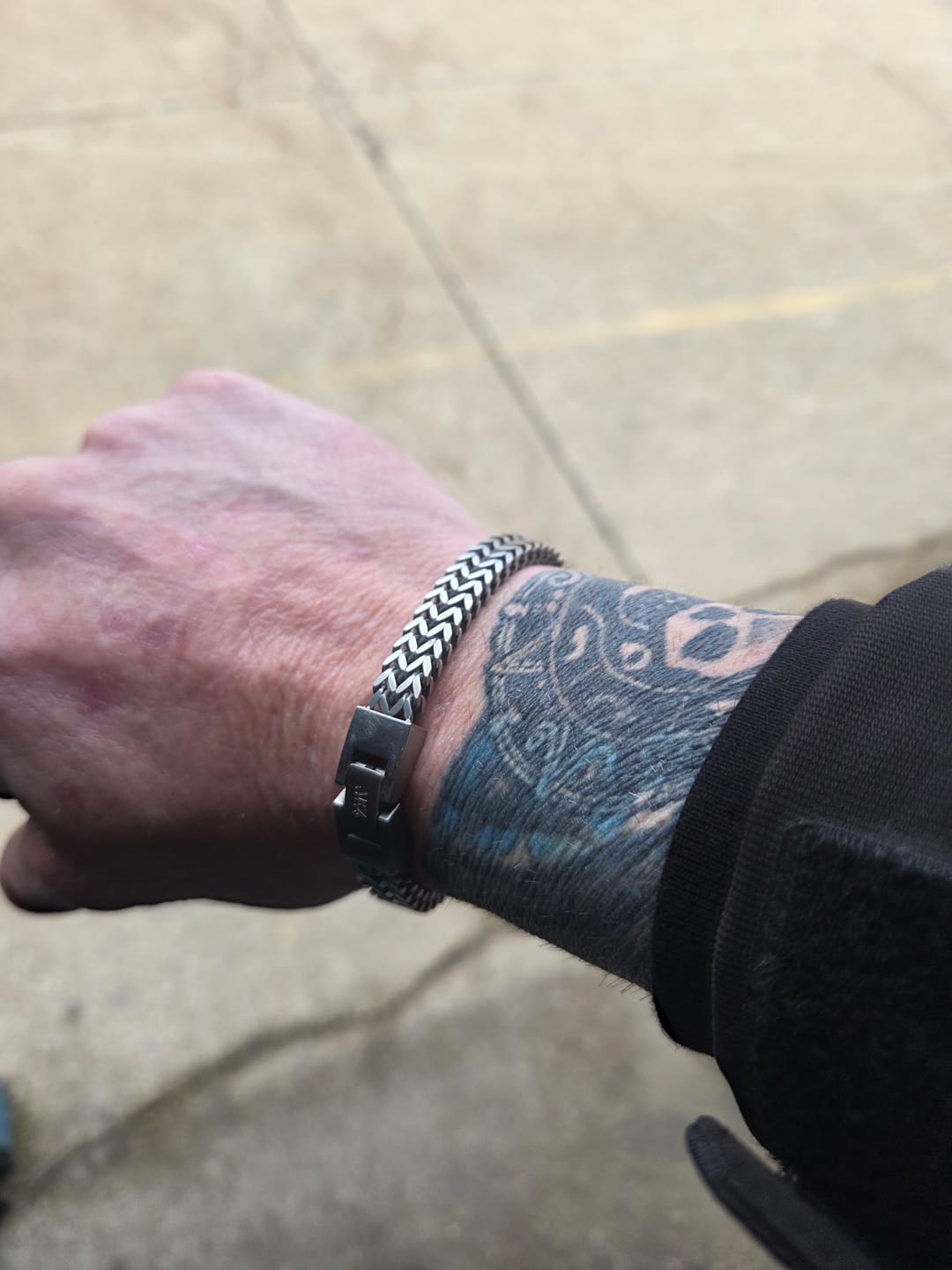 Customer photo review of Double Franco Link Matte Bracelet