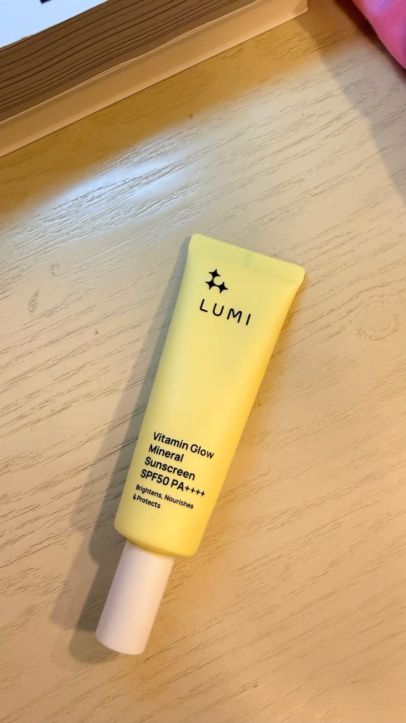 Customer photo review of Vitamin Glow Mineral Sunscreen