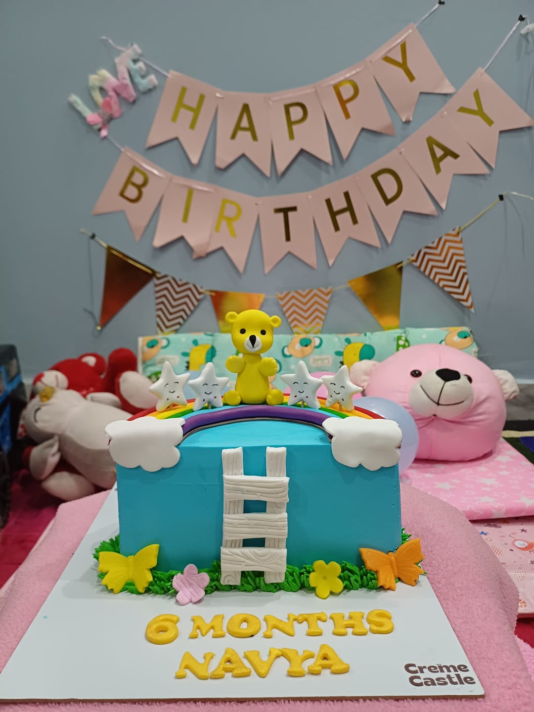 Customer photo review of Teddy Half Design Cake
