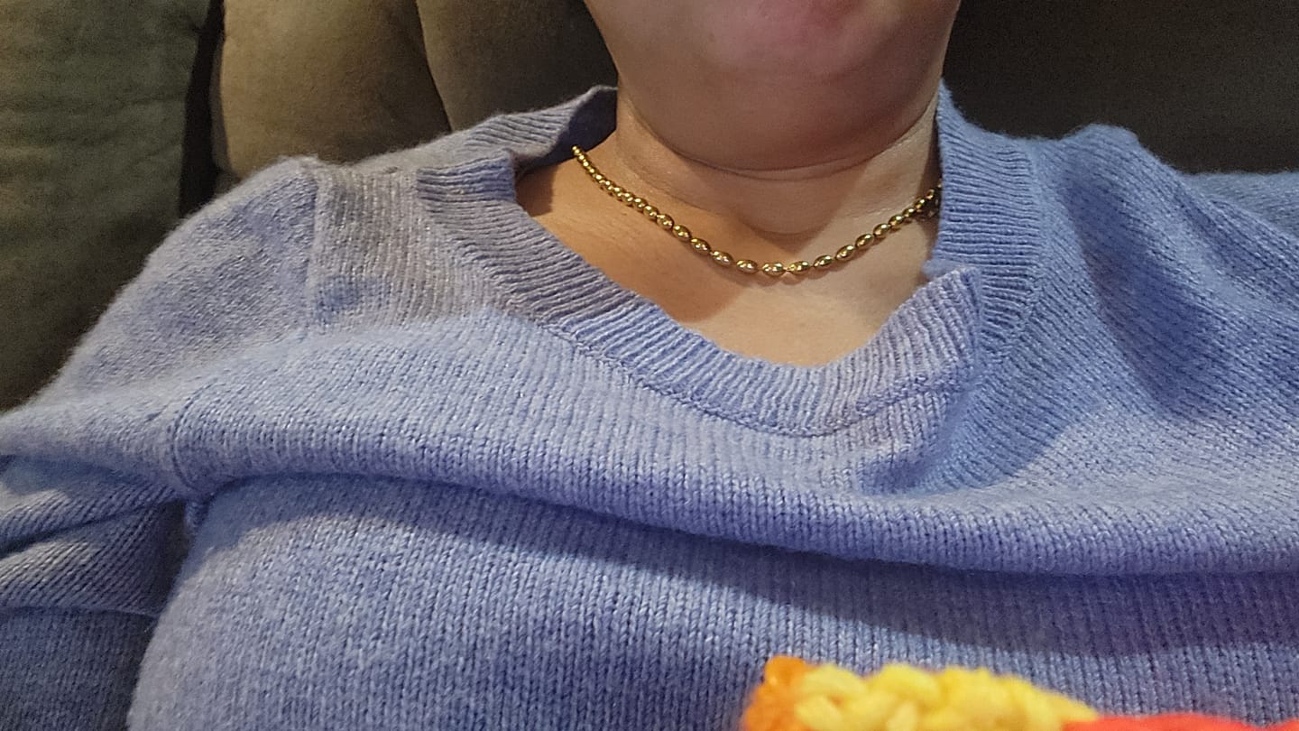 Customer photo review of Malaga Bead Necklace