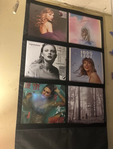 Customer photo review of 12" Vinyl Record Display Frame - LP Wall Storage