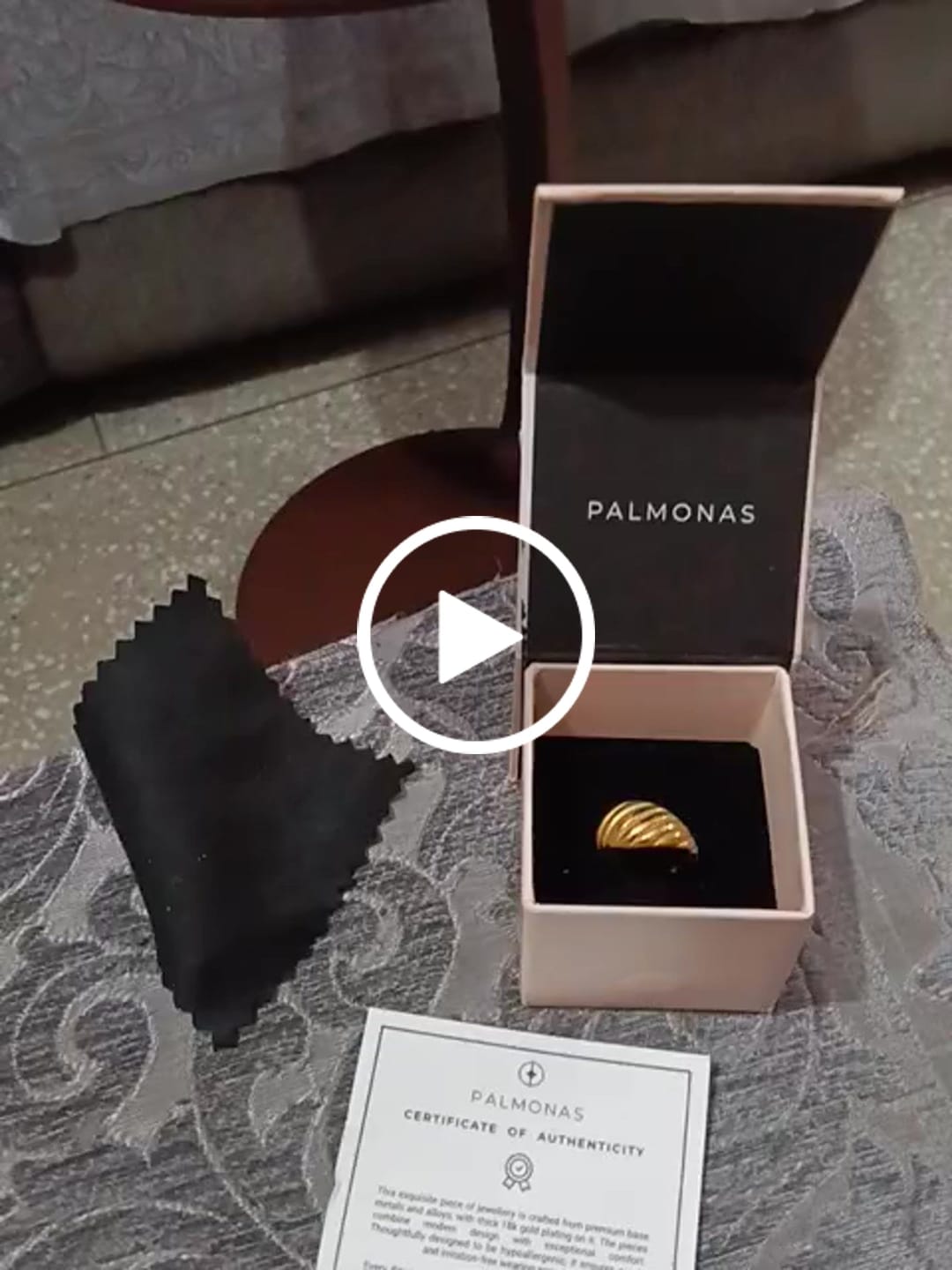 Customer video review of Croissant Dome Ring