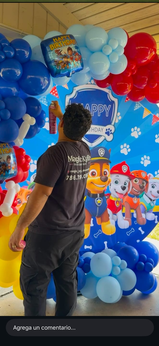 Customer photo review of 6ft 6.5ft Aluminum Alloy tube Round Circle Backdrop Stand For Wedding Birthday Baby Shower
