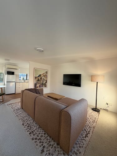 Customer's framed Soul Searching art print by Amanda Skye hanging in a modern living room.