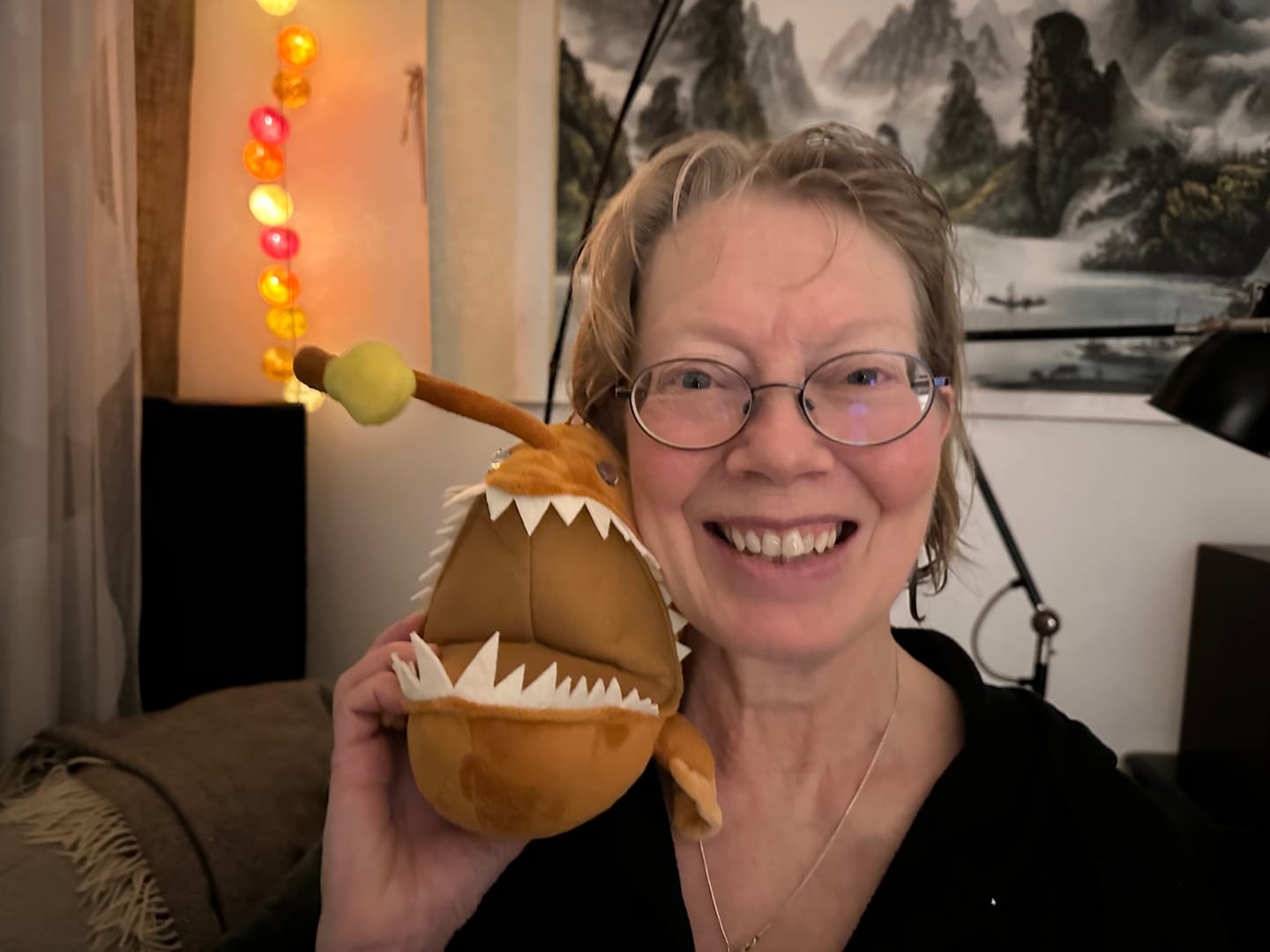 Customer photo review of Anglerfish Soft Stuffed Plush Toy