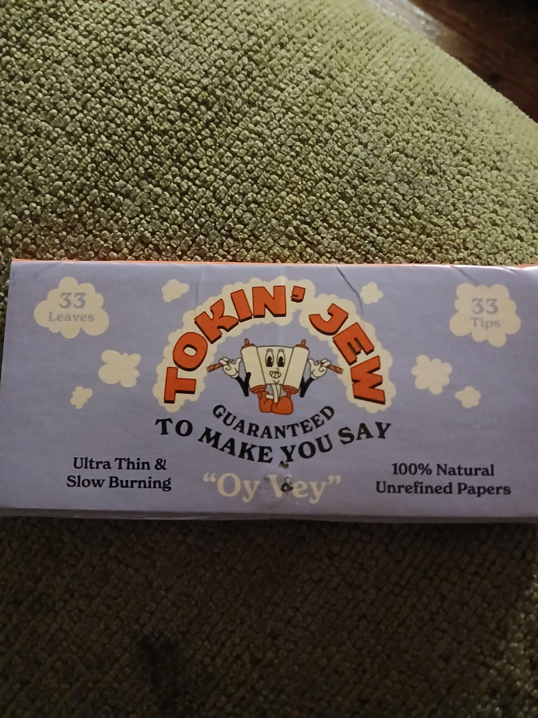 Customer photo review of Tokin’ Jew Star of David Rolling Papers