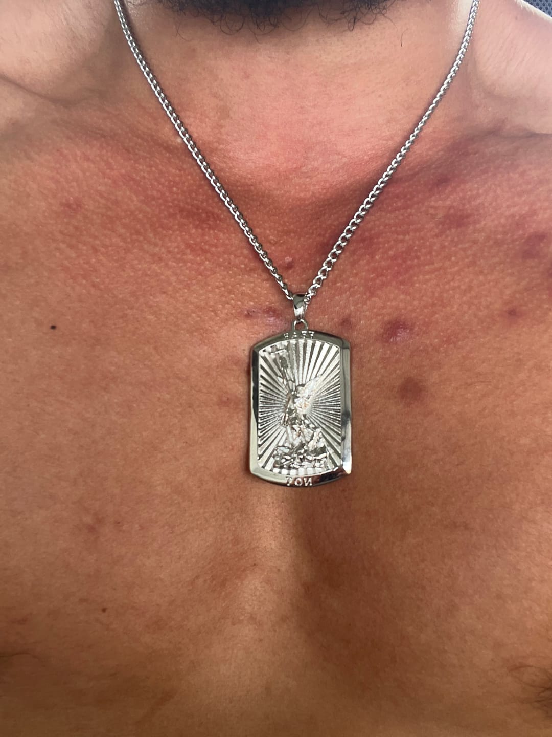 Customer photo review of Archangel Michael Pendant