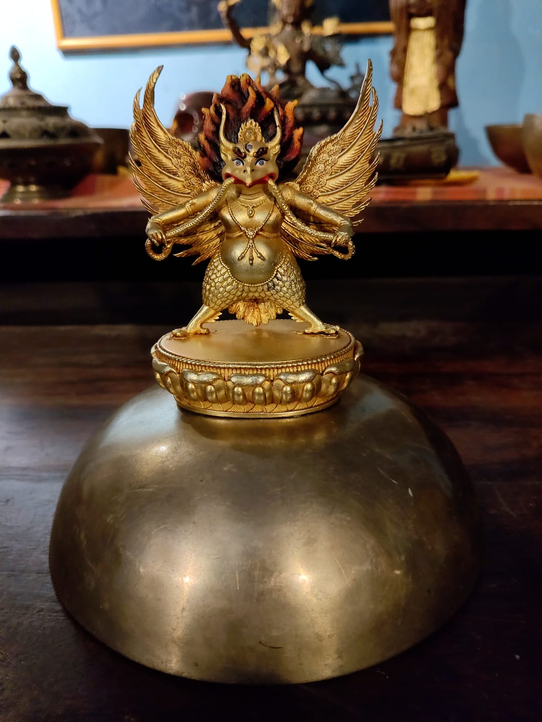 Customer photo review of Tibetan Garuda Sculpture | Protector Deity