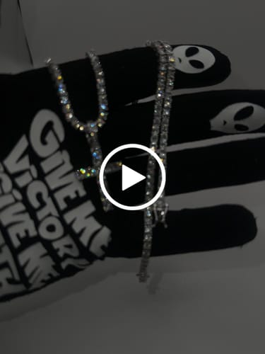 Customer video review of 3MM Moissanite Tennis Chain + FREE Tennis Bracelet