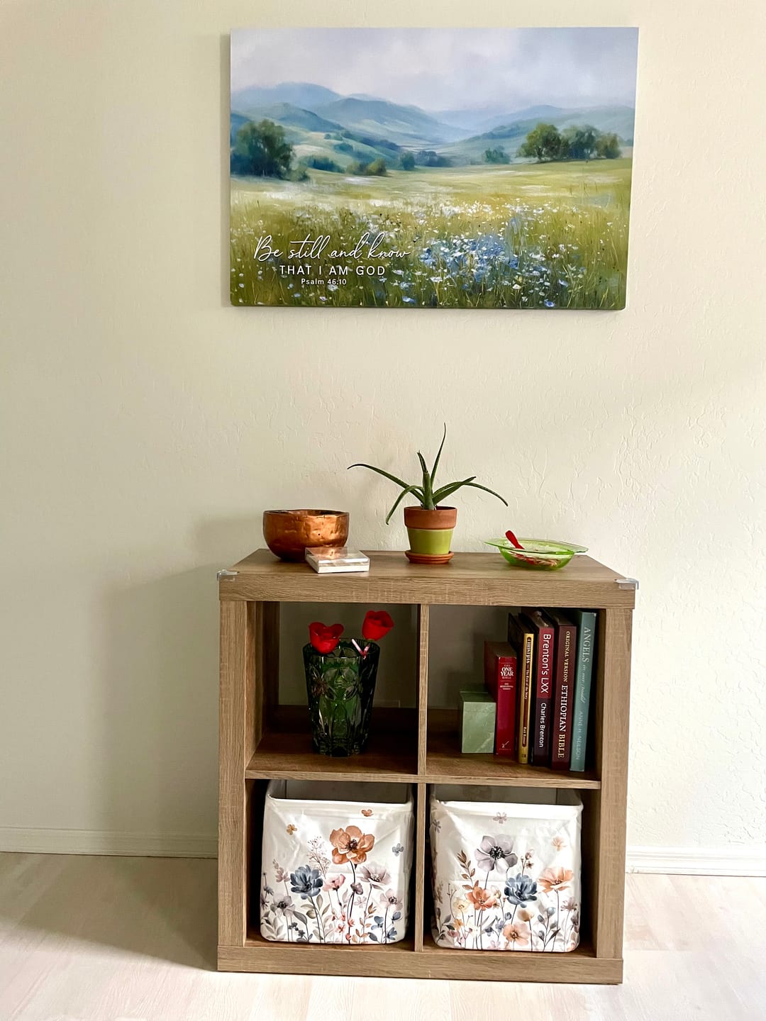 Customer photo review of Be Still And Know That I Am God Psalm 46:10 Wall Art Canvas Print
