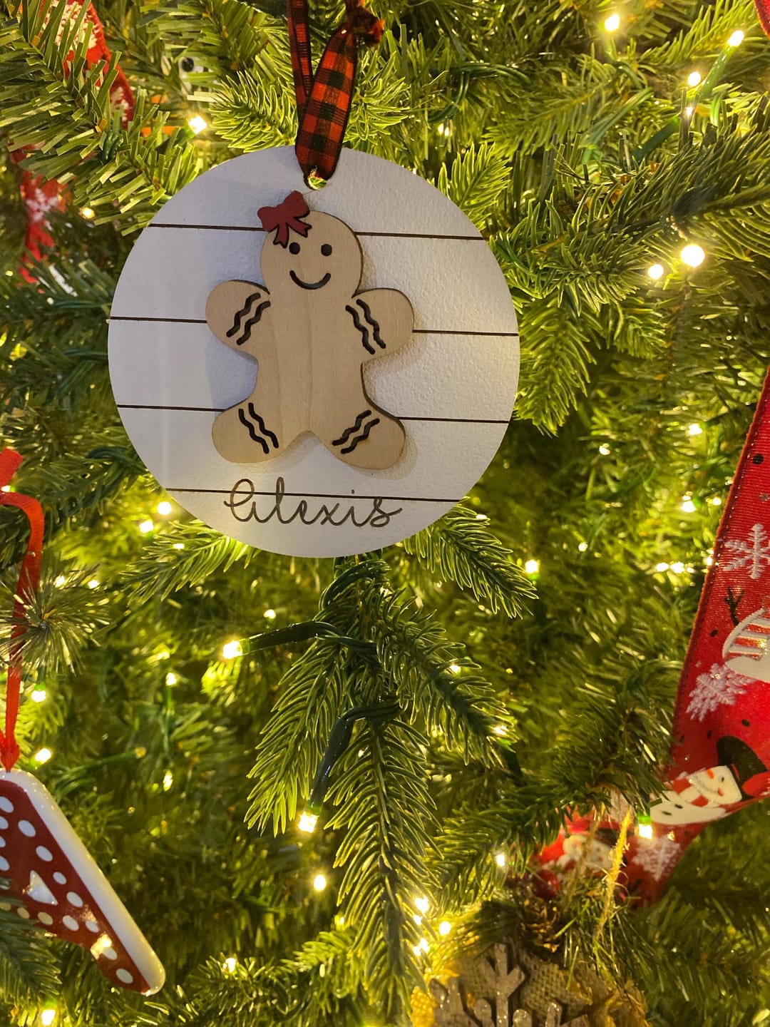 Customer photo review of Personalized Gingerbread Ornament