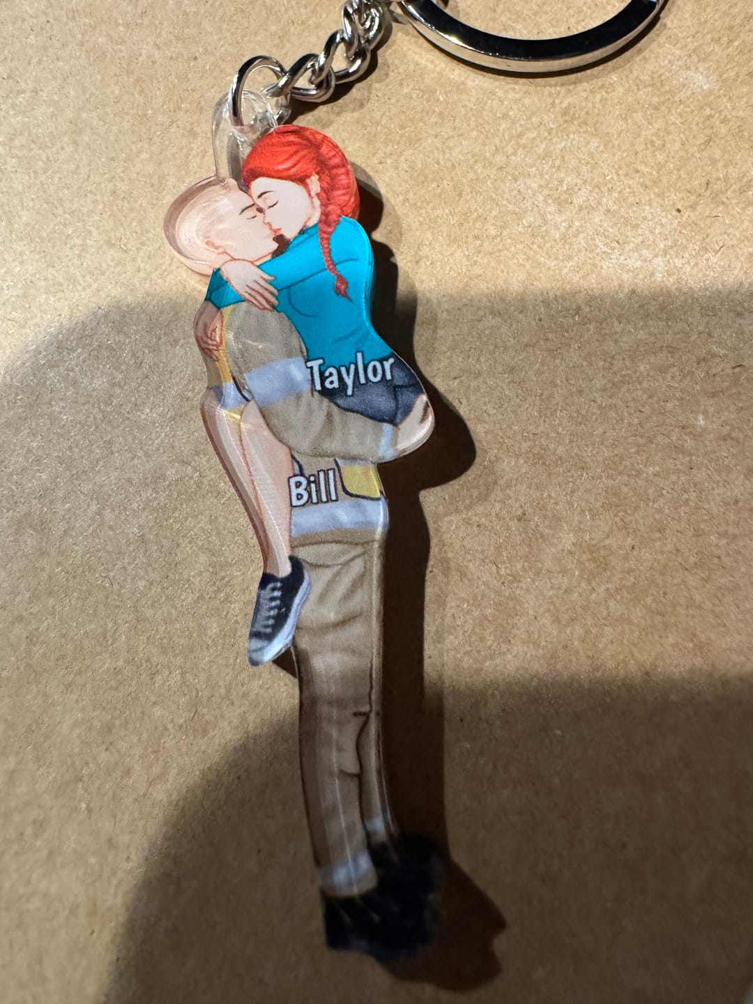 Customer photo review of Personalized Keychain, Couple Portrait, Firefighter, Nurse, Police Officer, Teacher, Gifts by Occupation
