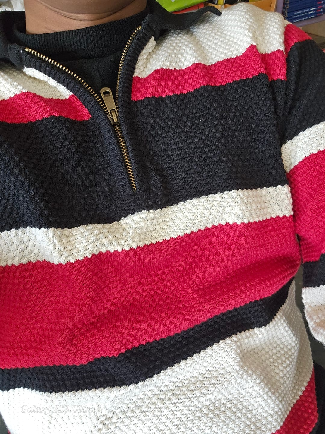 Customer photo review of Multi Colour Regular Fit Full Sleeves T-Shirt