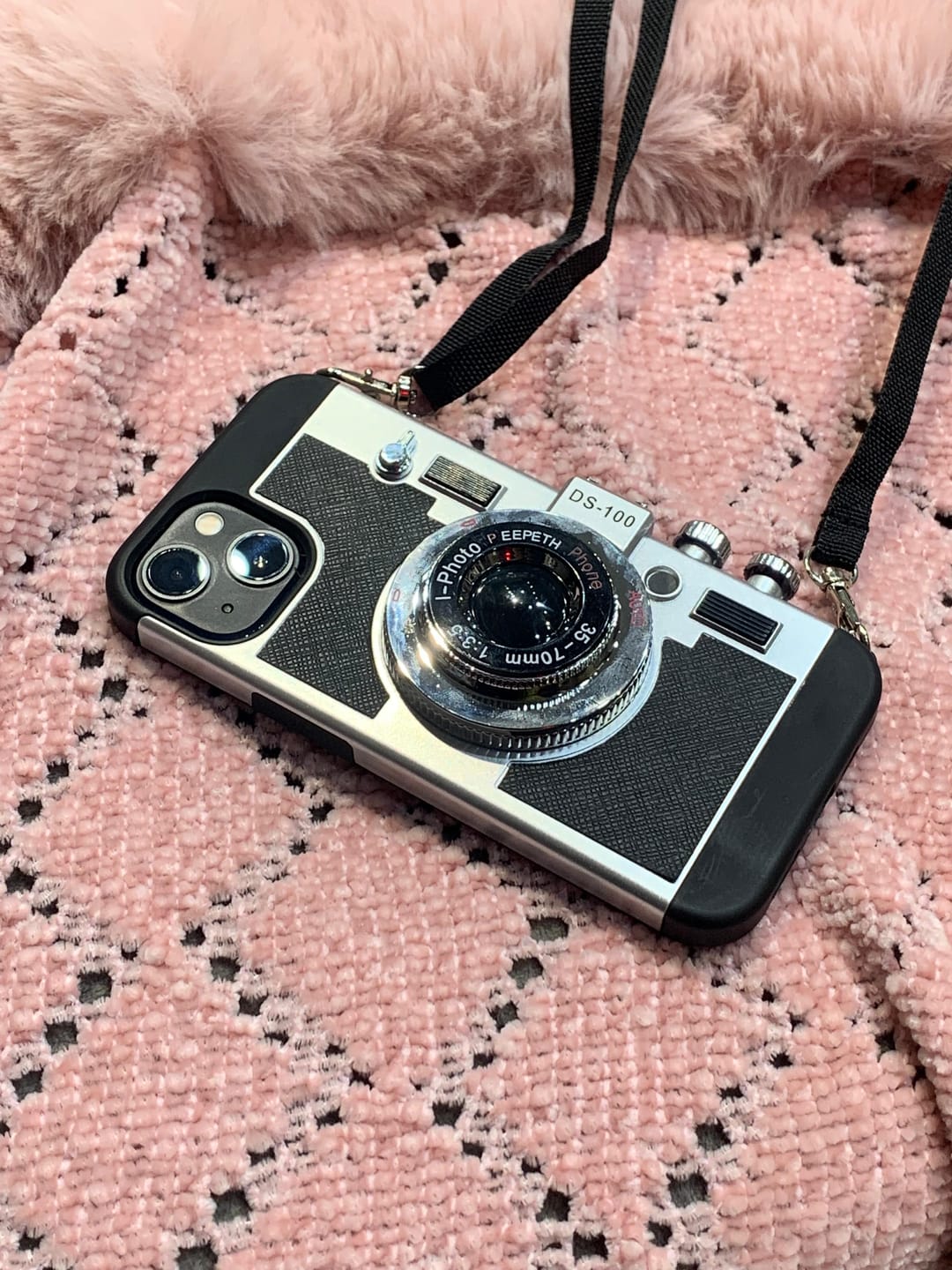 Customer photo review of Emily In Paris iPhone Samsung Pre-Order Black 3D Retro Camera Phone Case Cover