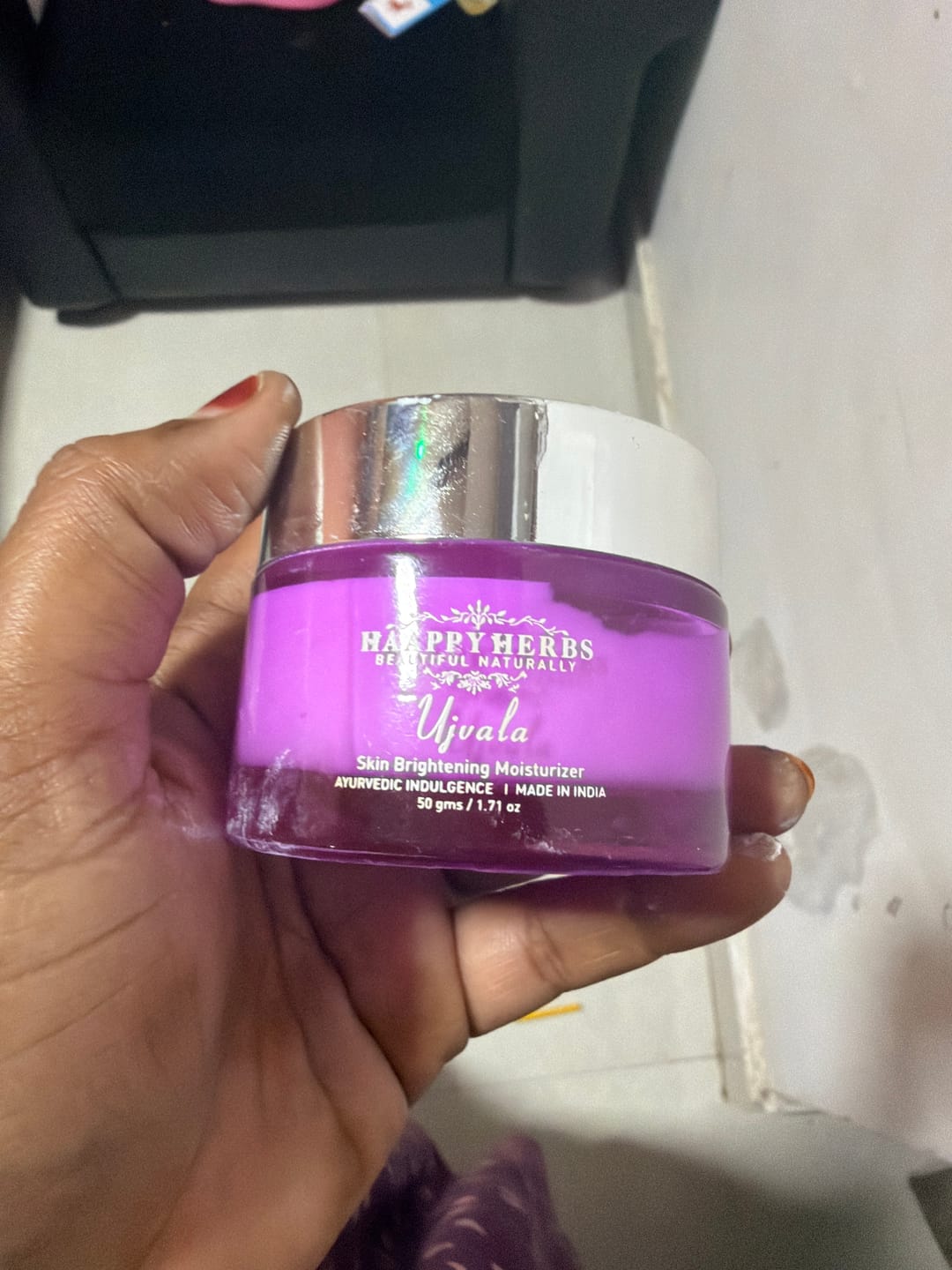 Customer photo review of Ujvala Skin Brightening Moisturizer