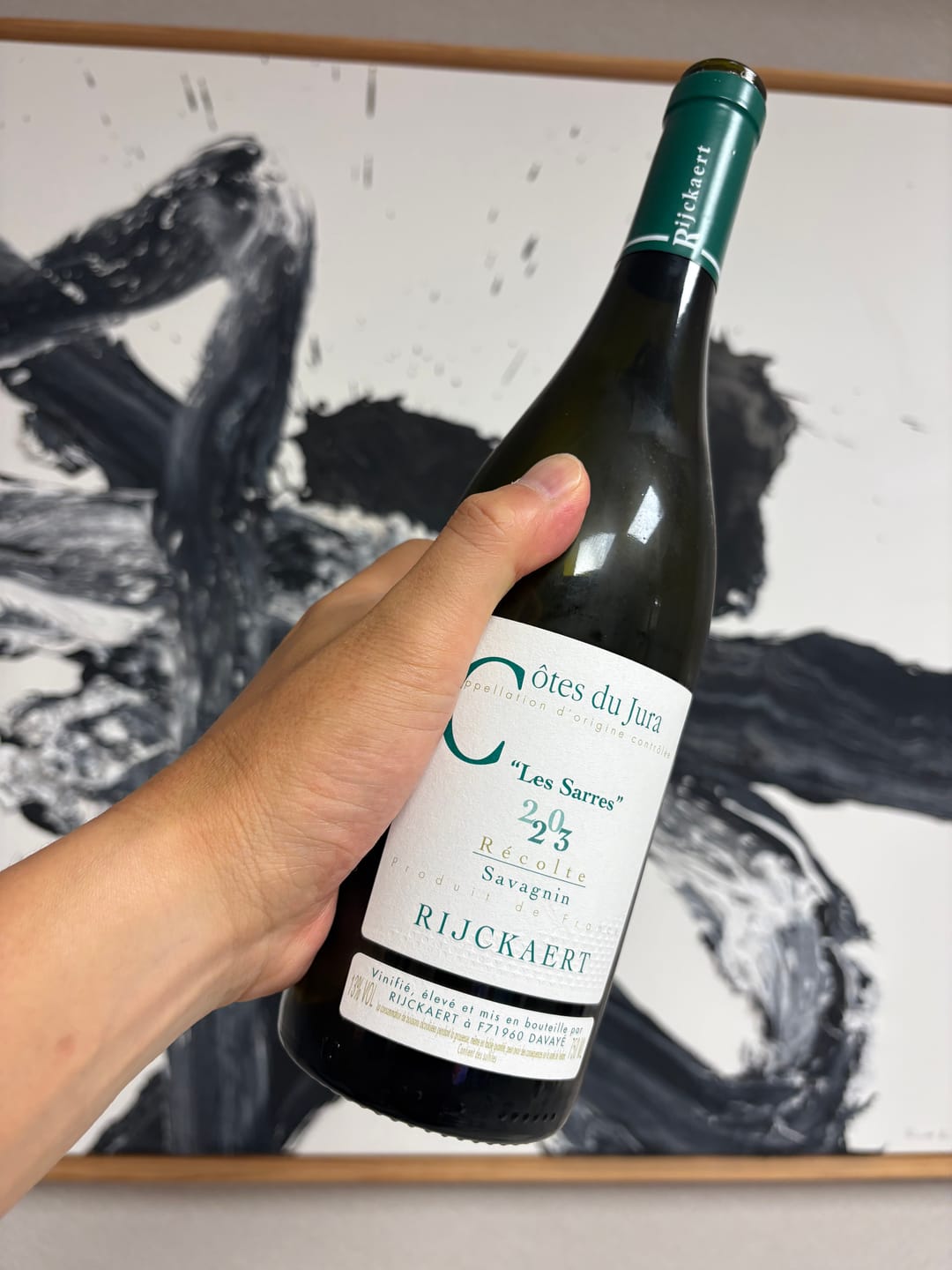 Customer photo review of Domaine Rijckaert Cotes du Jura Les Sarres Savagnin 2023