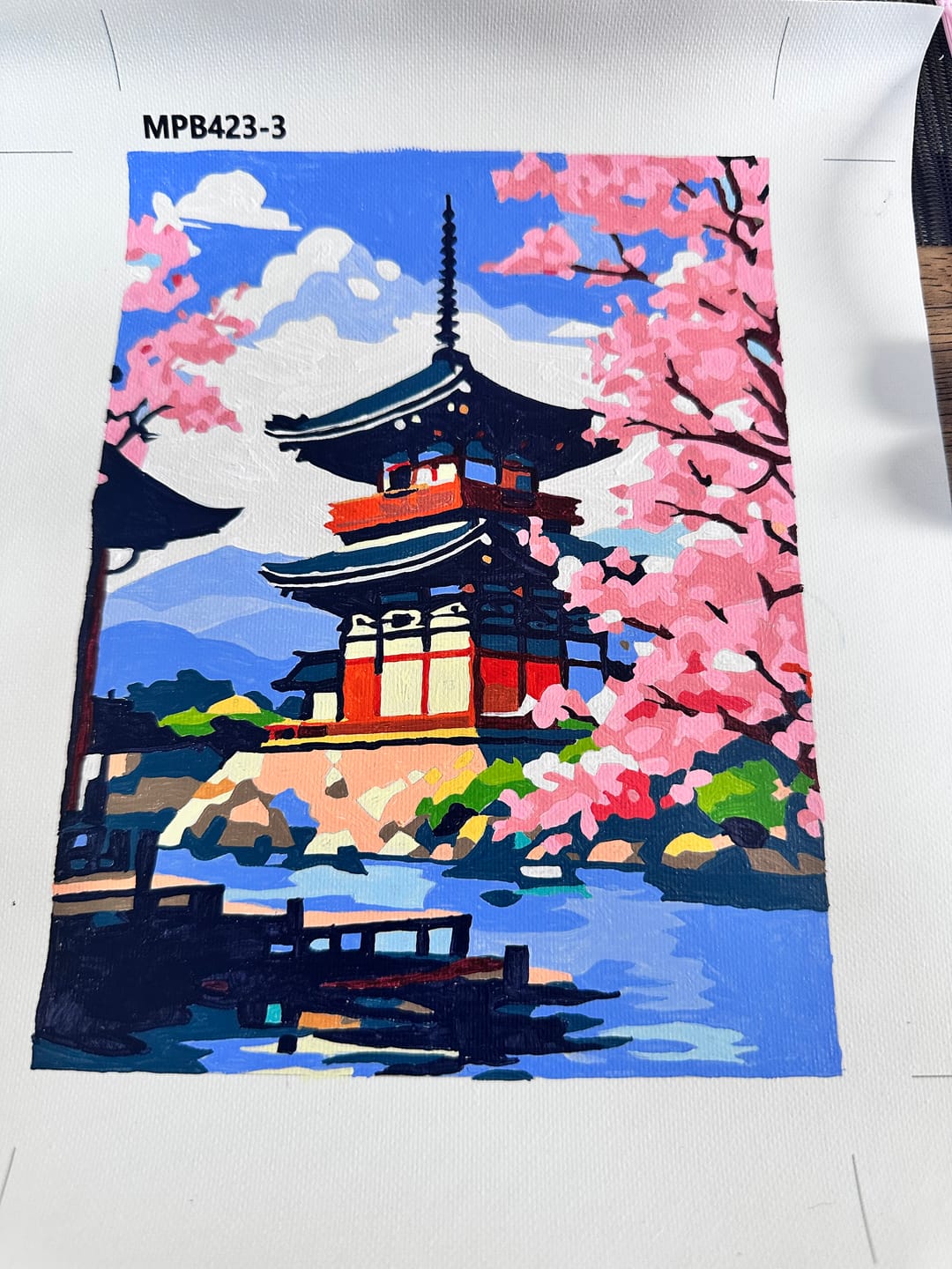 Customer photo review of 6 Mini Paintings - Japanese Landscapes Set