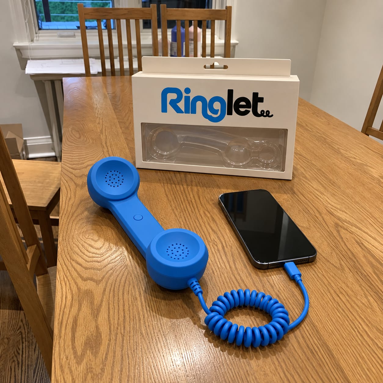 Customer photo review of The ’80s Phone That Plugs Into Your Smartphone