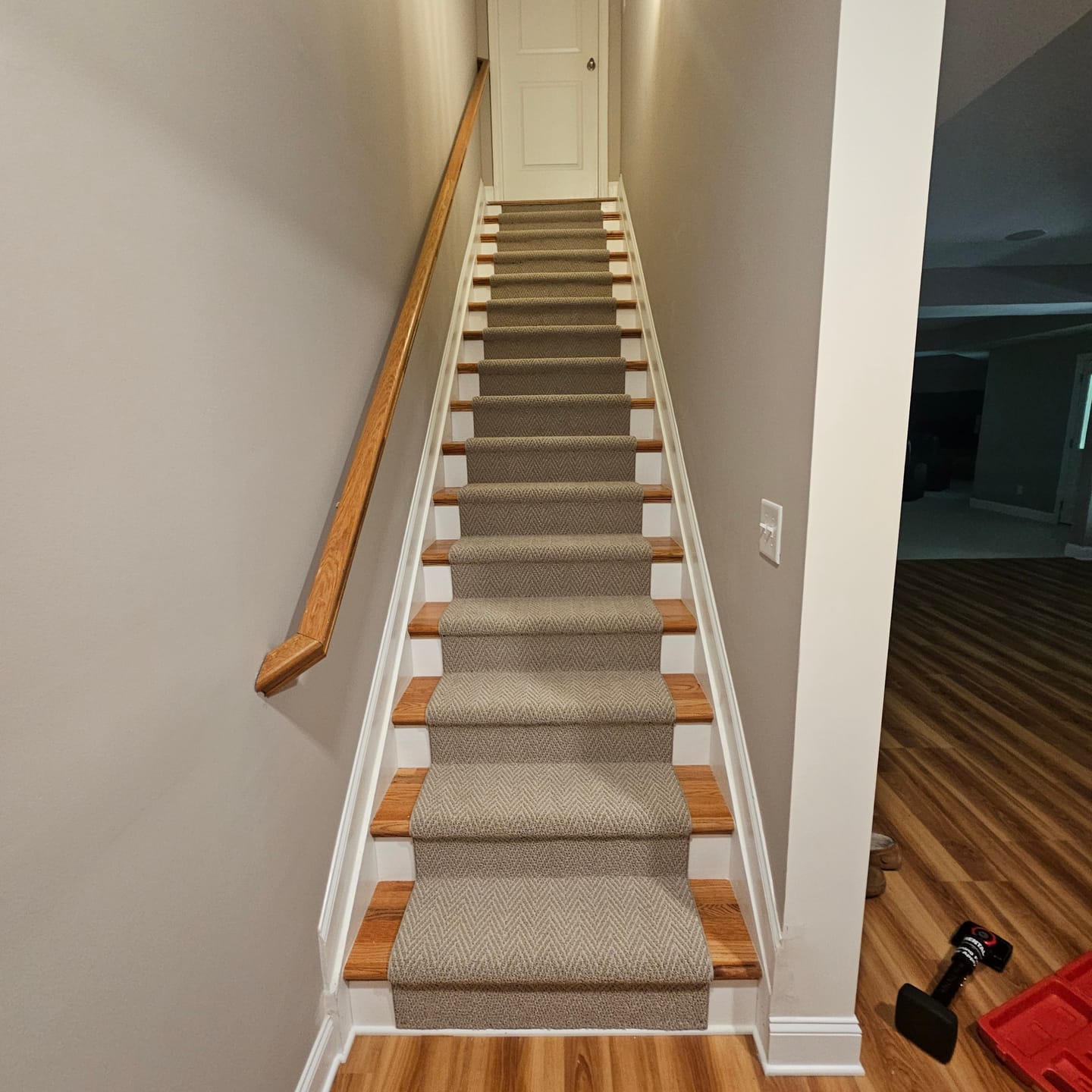 Customer photo review of Anderson Tuftex Basket Herringbone Stair Runner Carpet