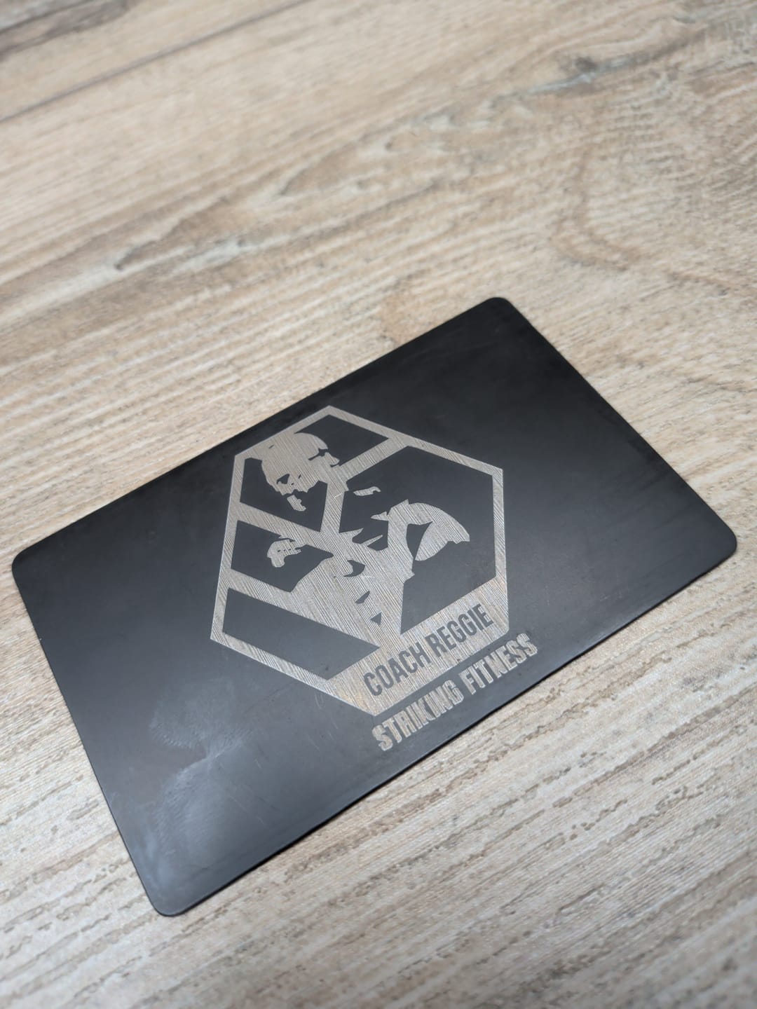 Customer photo review of Metal Smart Business Card