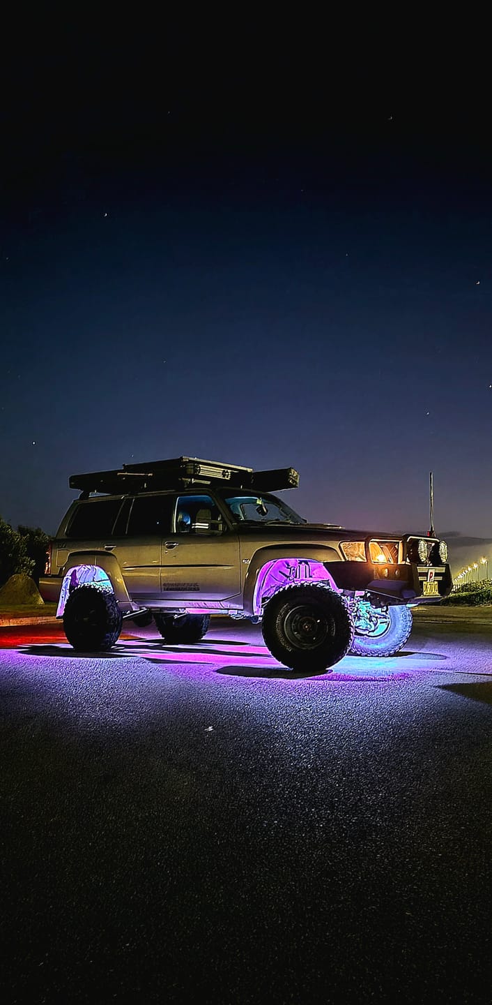 Customer photo review of Chasing RGB Rock Lights - 8 Pack