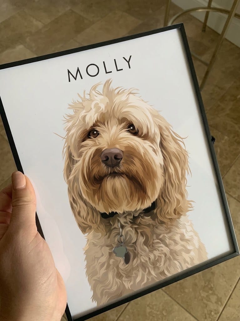 Customer photo review of Custom Pet Portrait