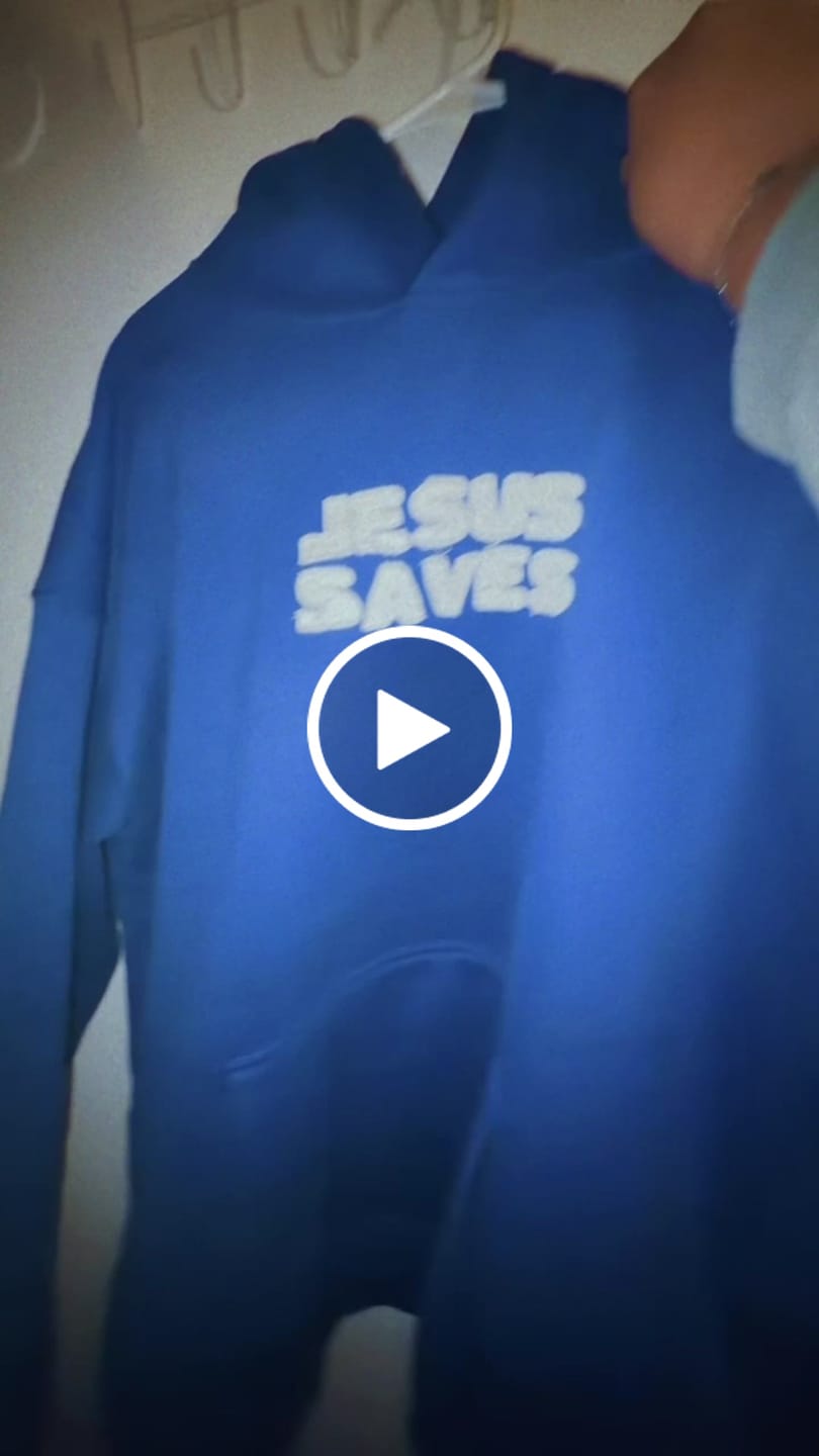Customer video review of Jesus Saves Patchwork Christian Hoodie