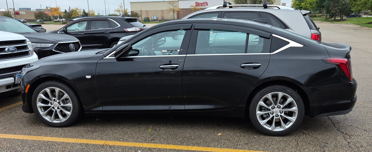 Customer photo review of 2020-Present Cadillac CT5 Window Visors Wind Deflectors Rain Guards