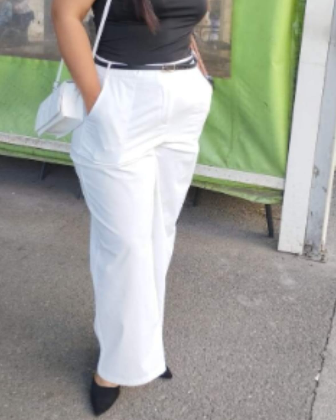 Customer photo review of Pantalón Chic Wide Leg