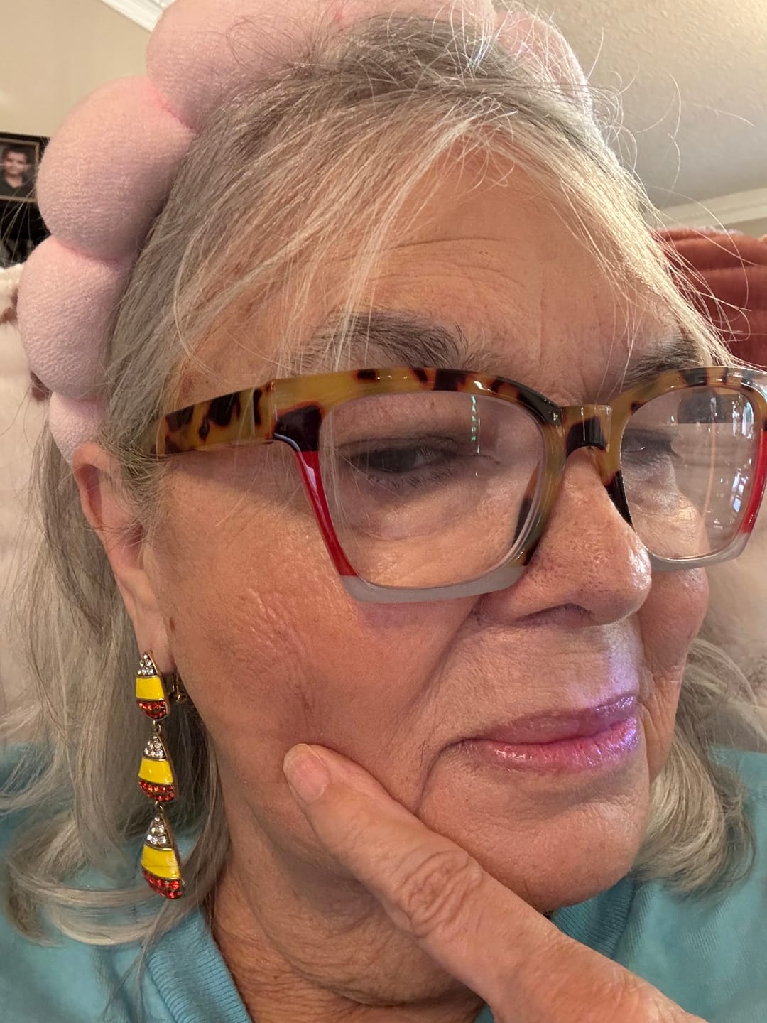 Customer photo review of HEIDI DAUS® "Trick or Treat" Candy Corn Dangle Earrings
