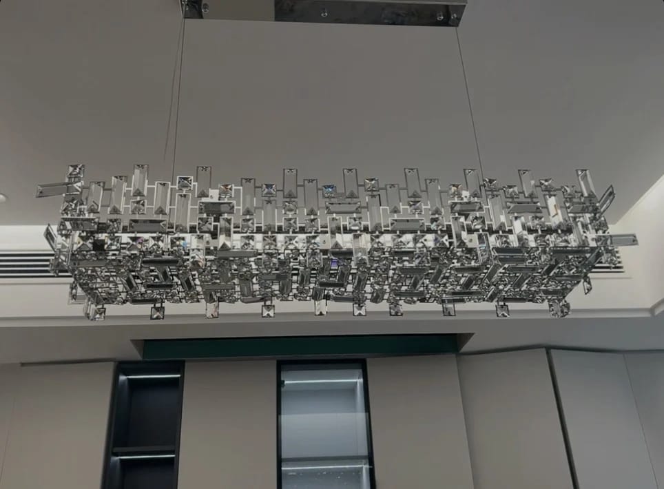 Customer photo review of Raka Luxury Chrome Crystal Chandelier