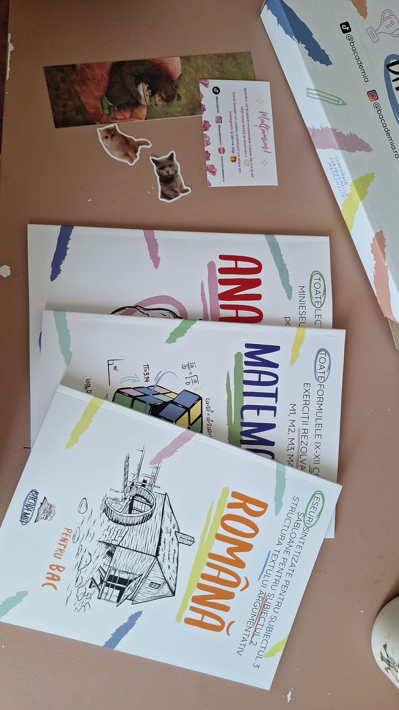 Customer photo review of Pachet Bacalaureat (Română + Matematică + Anatomie clasele XI-XII) Bacademia