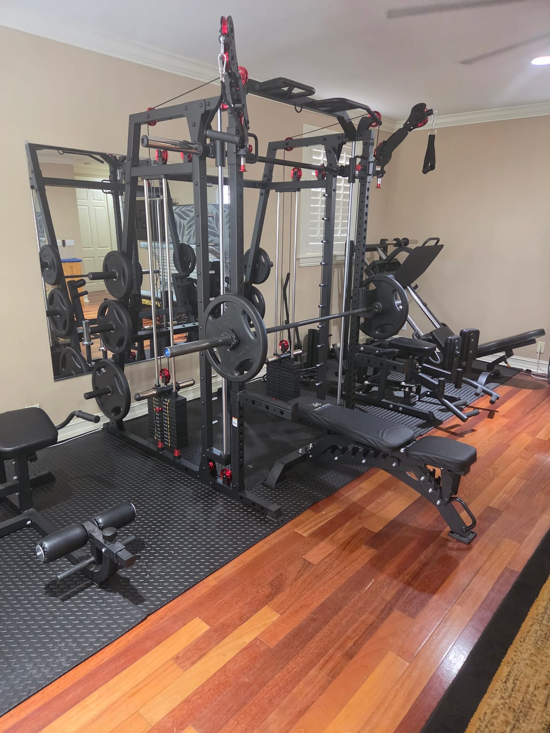 Customer photo review of M4-2.0 Elite All-In-One Workout Smith Gym Machine with Dual Weight Stacks (UPGRADED)