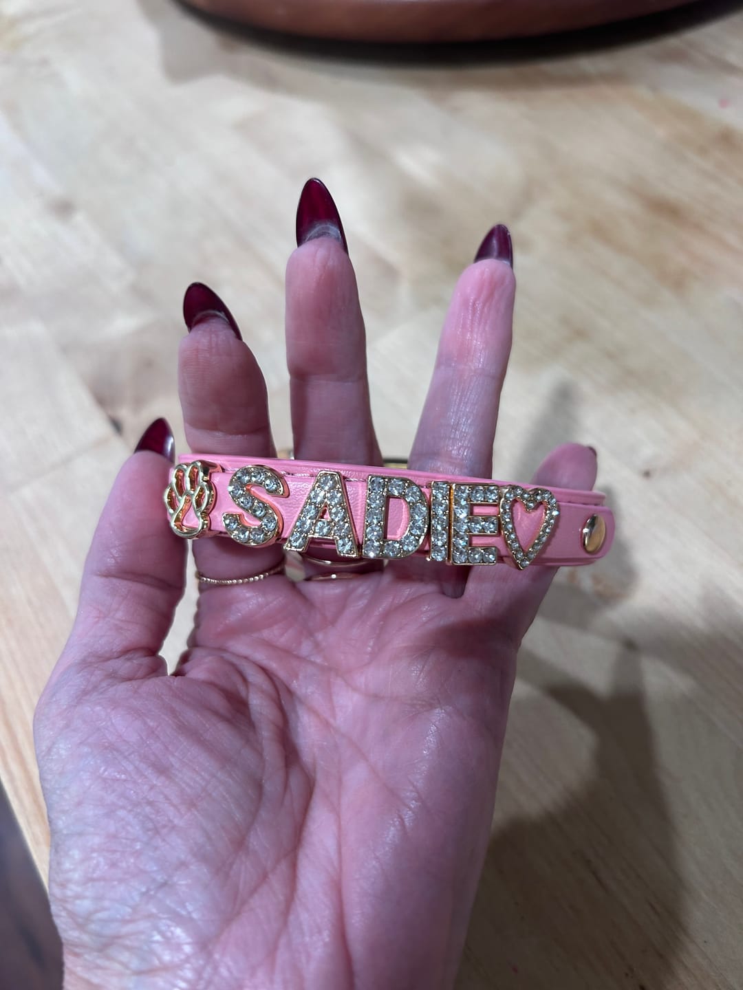 Customer photo review of The Personalized Sparkle Collar