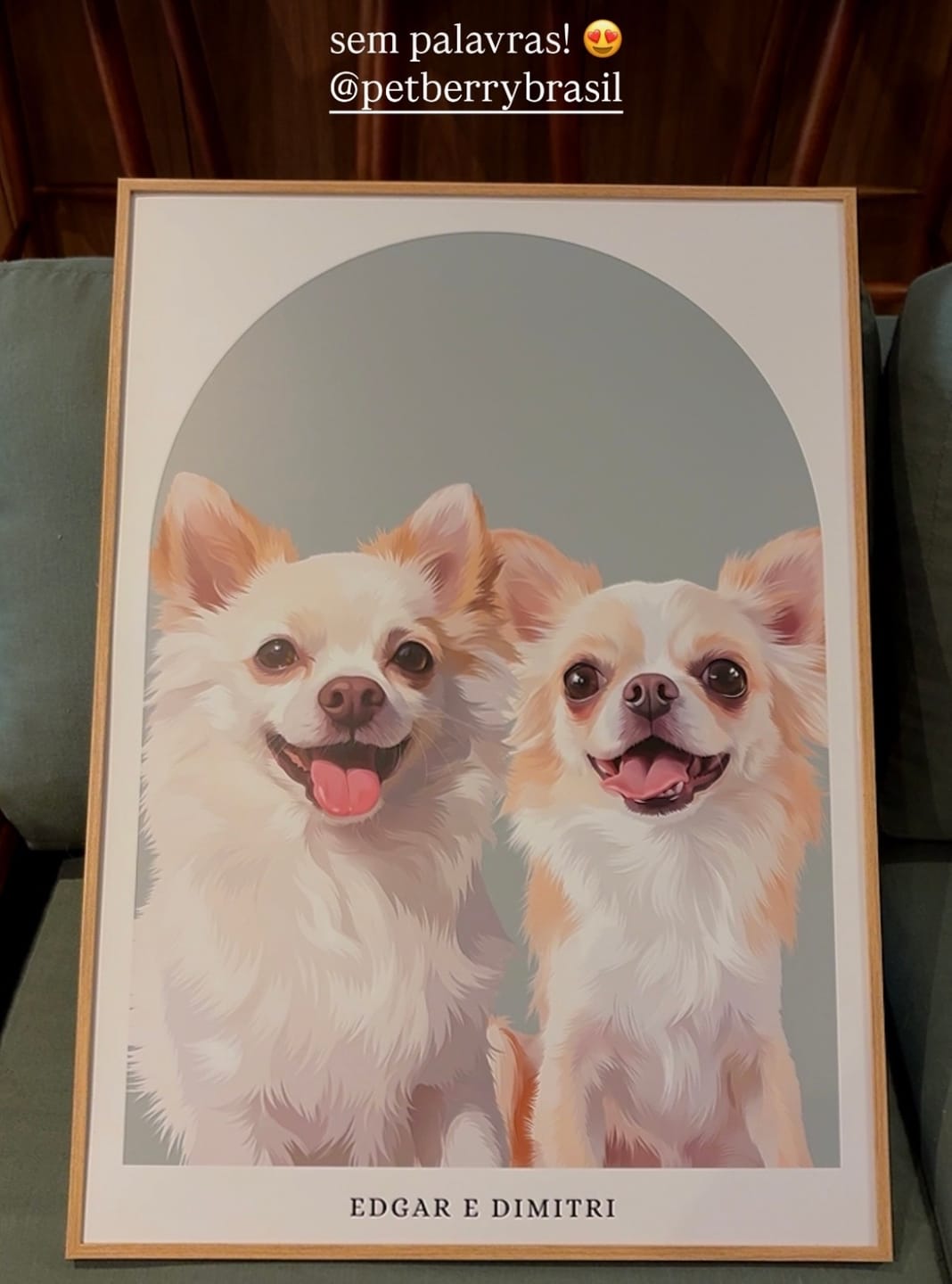 Customer photo review of Obra de Arte Janela do Amor - Com seus pets