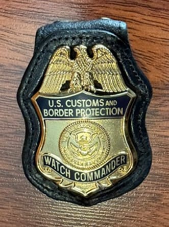 Customer photo review of US CBP Watch Commander Badge Premium Enamel Museum Quality