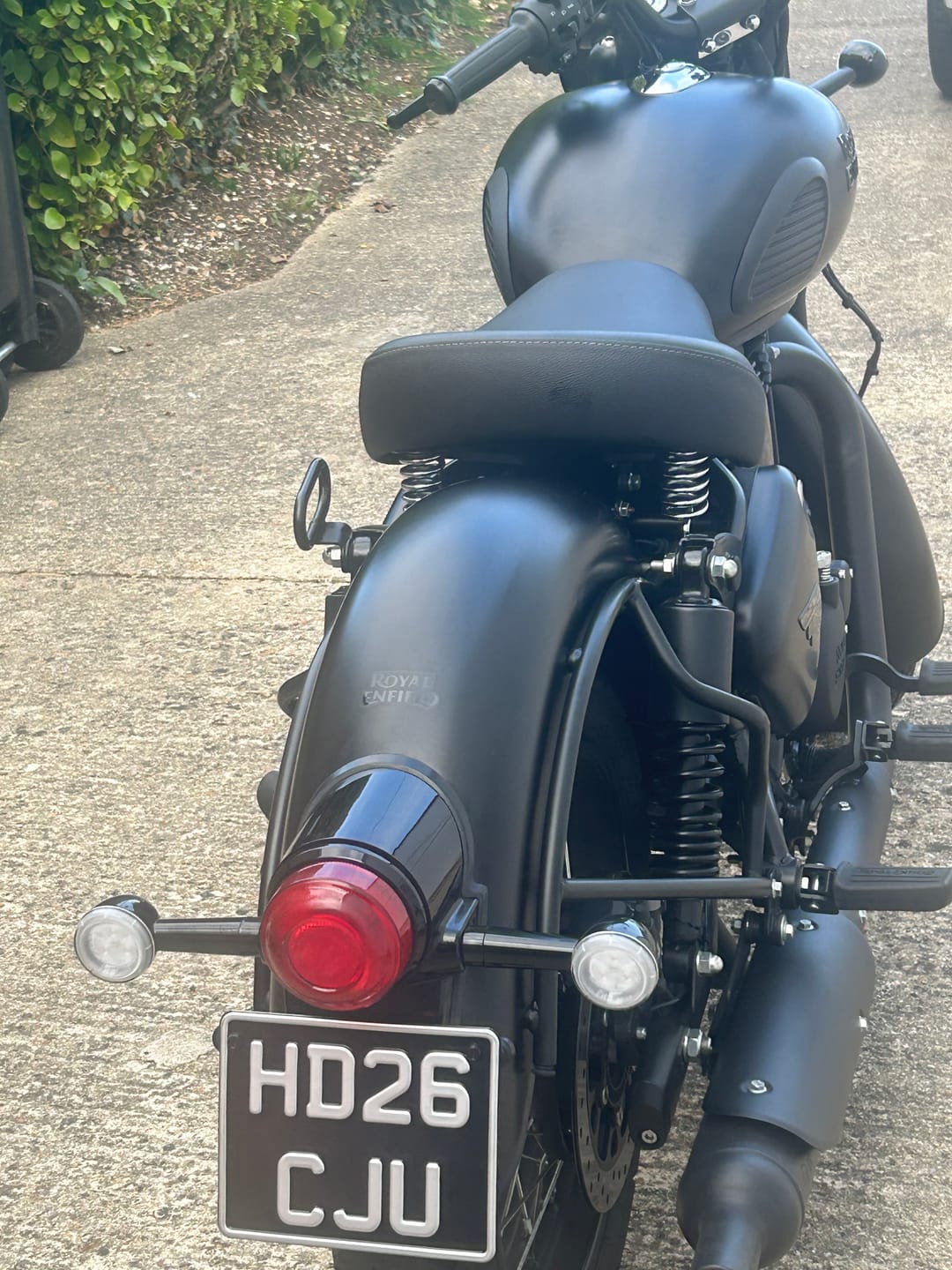 Customer photo review of Classic Metal Pressed 7.5 × 6 Motorbike Number Plate