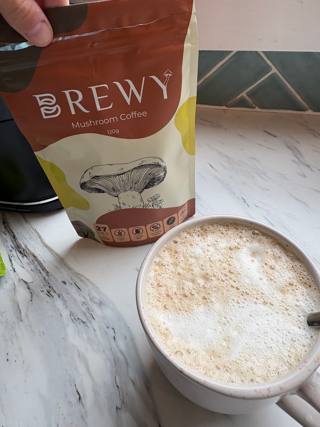 Customer photo review of Brewy Mushroom Coffee | 120g