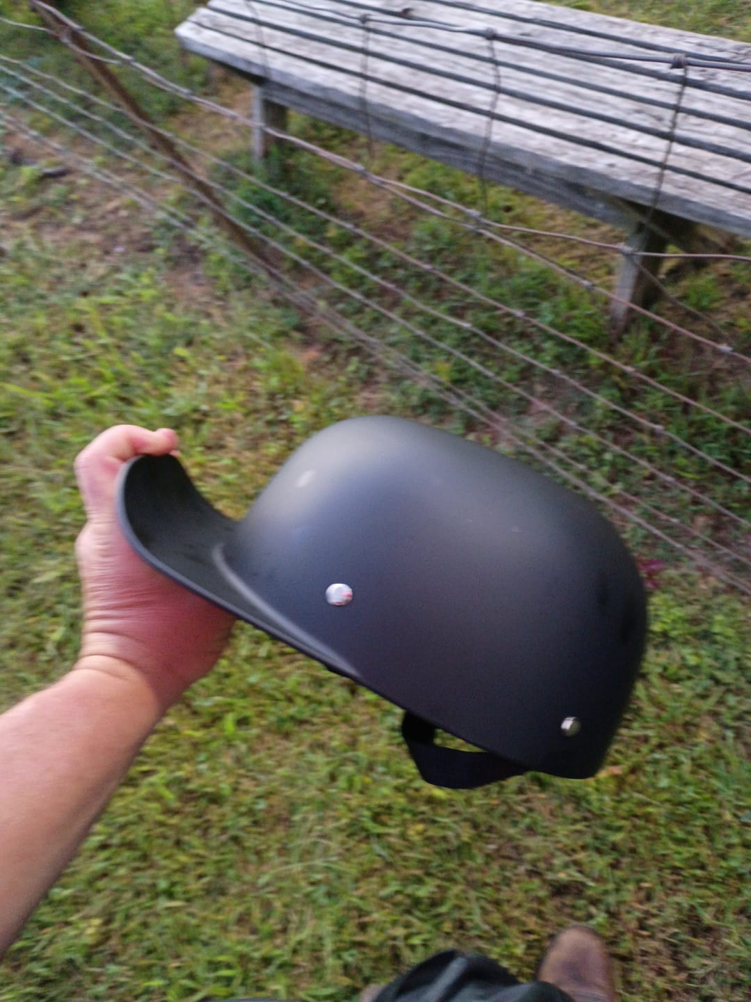Customer photo review of Baseball Cap STYLE DOT Motorcycle Helmet