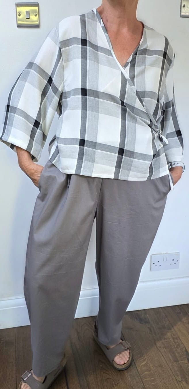 Customer photo review of Graphite Check Viscose Fabric