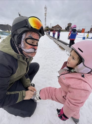 Customer photo review of Funny Face Balaclava Ski Mask – Realistic Winter Snowboard Mask