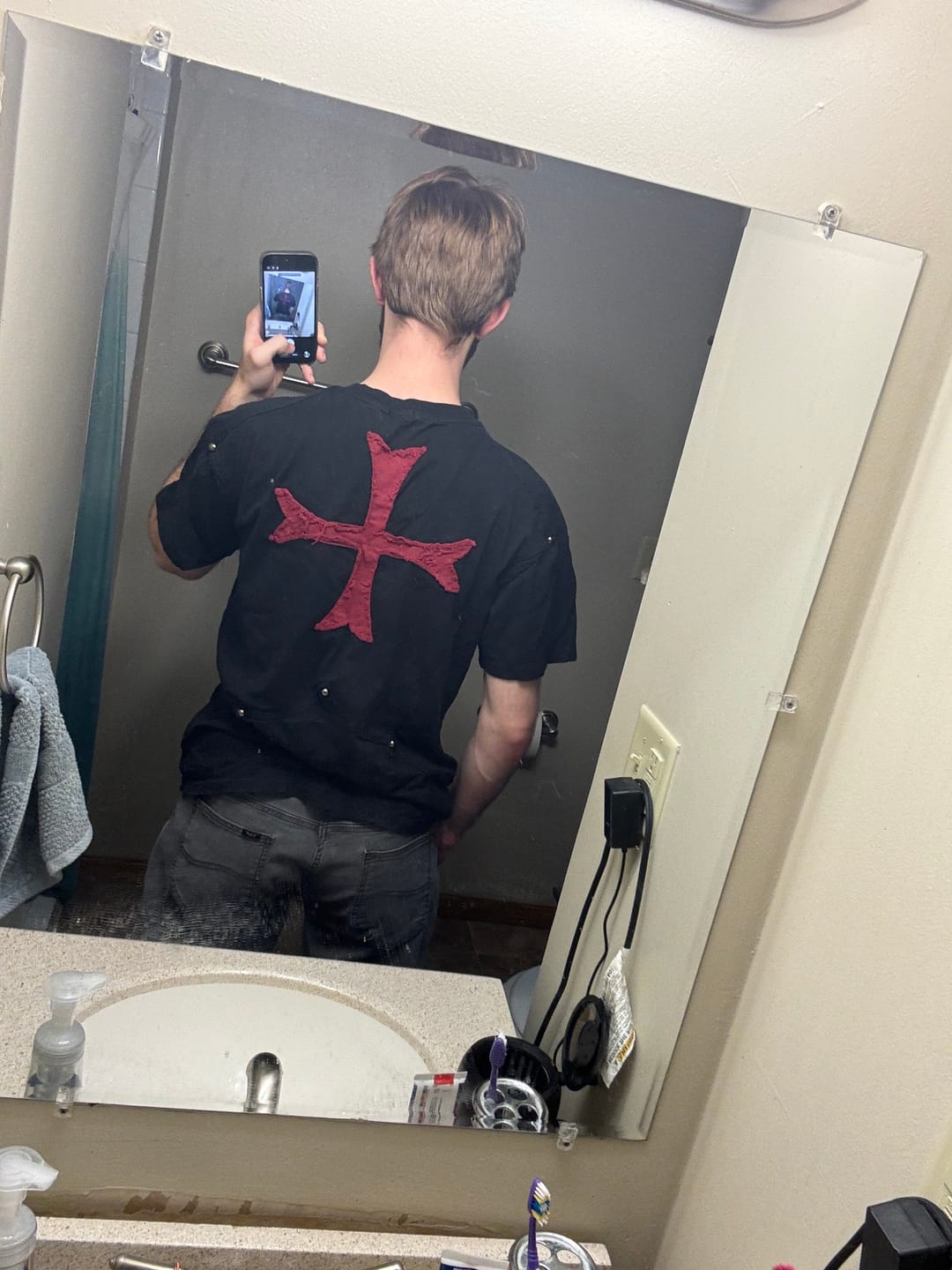 Customer photo review of Crusader Armor T-Shirt