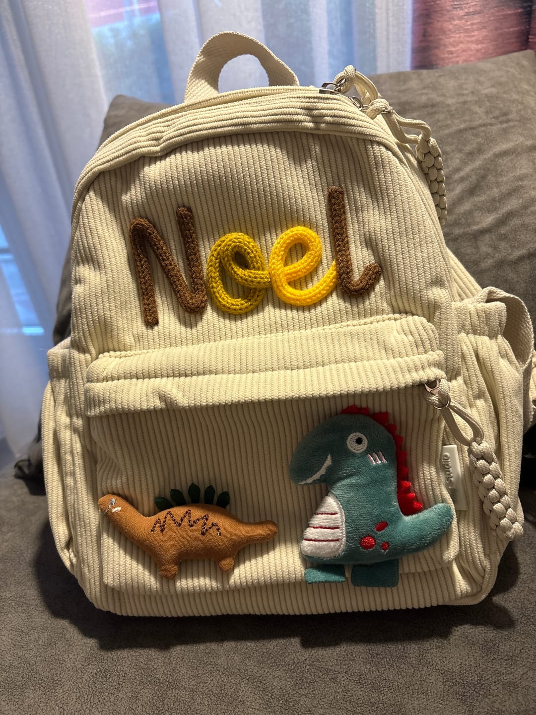 Customer photo review of K&C - Personalized Knitted Backpack