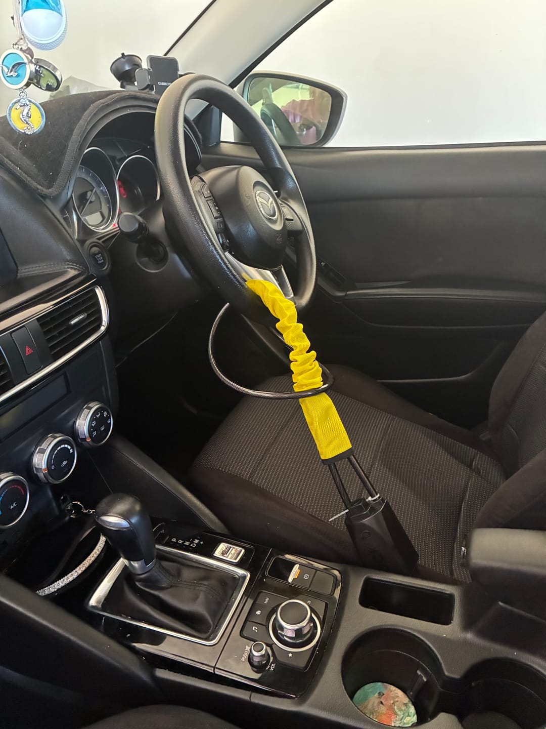 Customer photo review of Lock'd Car Defender — Visible Protection That Thieves Can't Ignore
