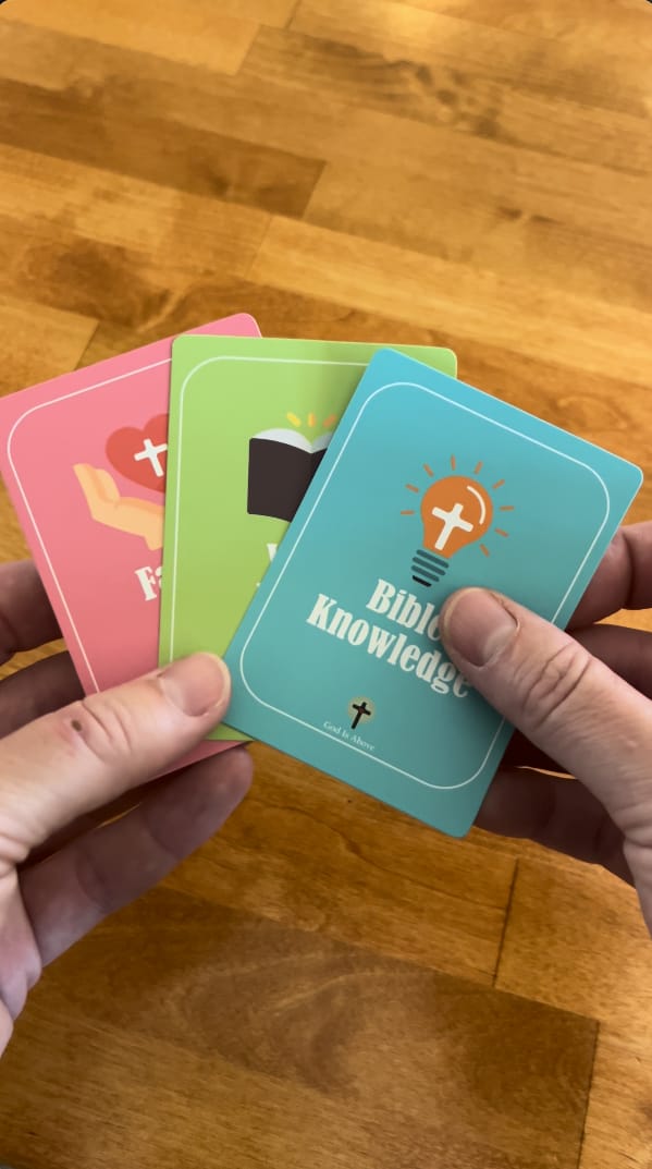 Customer photo review of Bible Trivia Game for Kids & Families | 100+ Questions